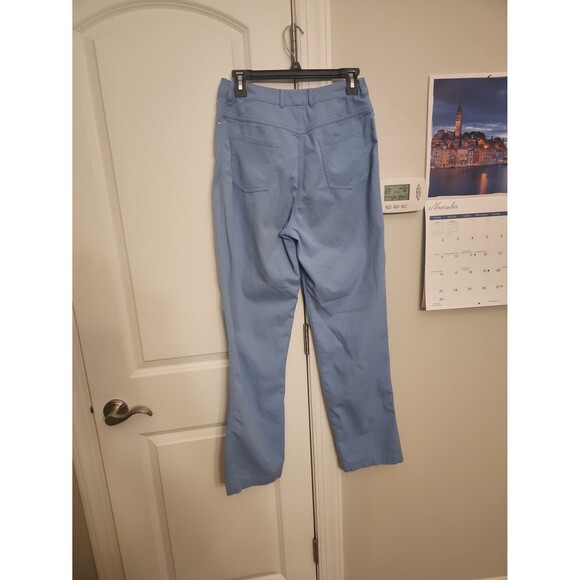St. John Sport Light Blue Straight Leg Pants Size 4 - Picture 6 of 10